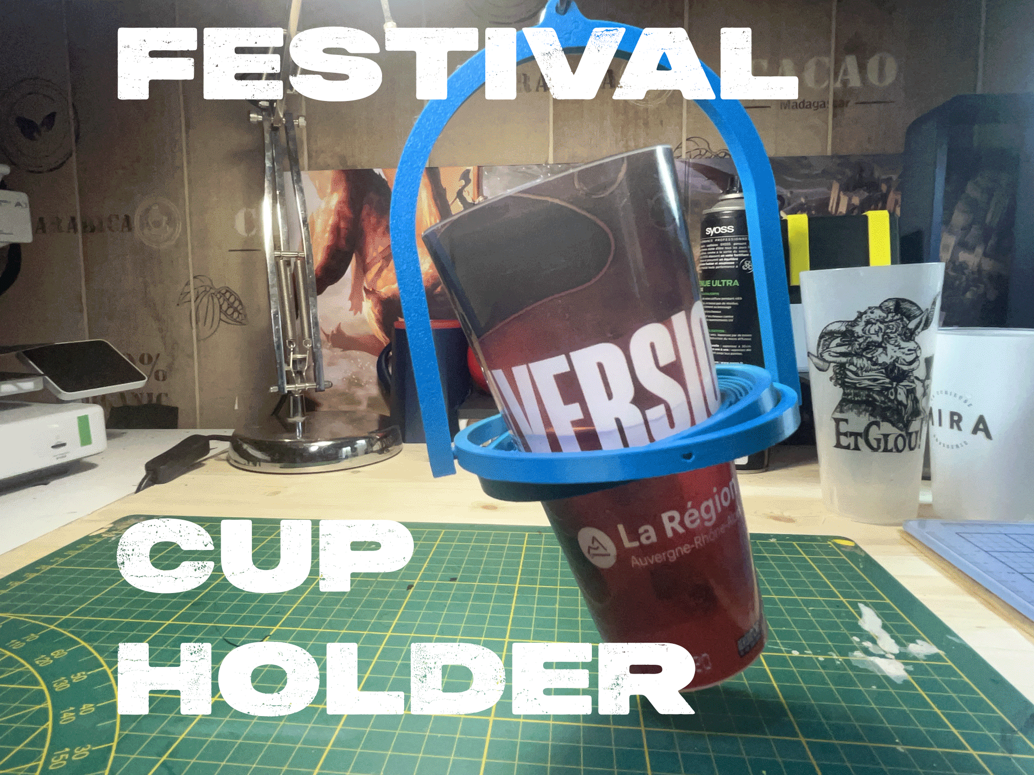Gyroscopic Festival Cup Holder-Hands-Free !