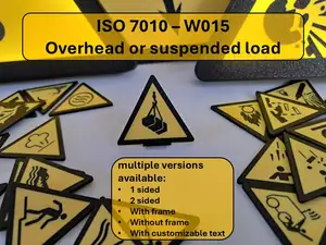 Warning - Overhead/ suspended load - W015 ISO 7010