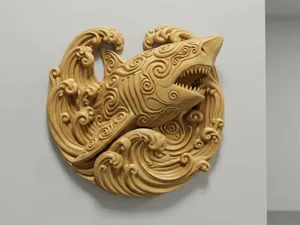 Arte vida salvaje, Tiburón, Arte pared