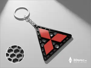Mitsubishi logo keychain