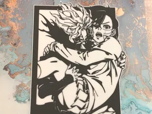 DanDaDan Ken and Momo 2d wallart home decor