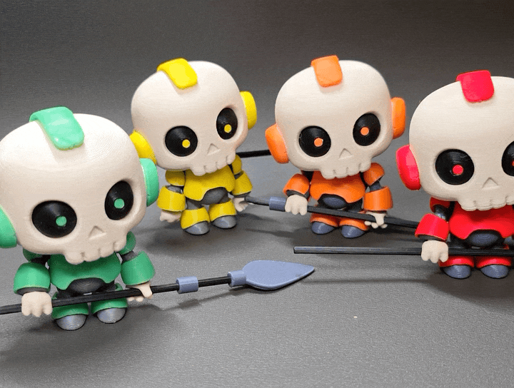 Skullbotz Cute Articulated Desk Toy - No AMS