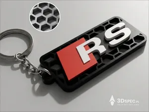Audi RS logo keychain