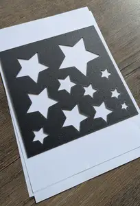 Drawing stencil - different sized stars