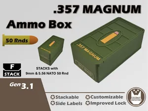 Ammo Storage Box 357 Magnum 50 Rounds