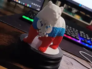 Russischer bär mit wappen und led