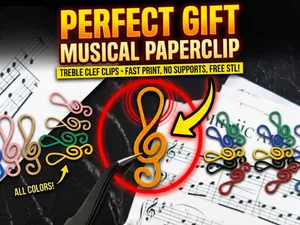 Musical Note Paperclips & Bookmark