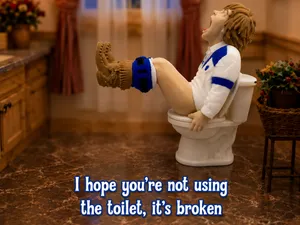 Dumb and Dumber Toilet Scene Statue