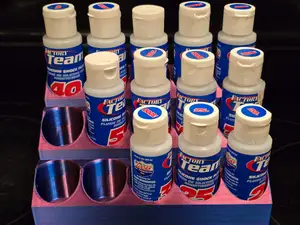 RC shock oil organizer.