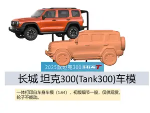 长城汽车 坦克300-HI4T车模,1:64比例小巧可爱,带支撑20多克。