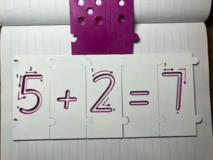 Numeral and dot math puzzle stencils