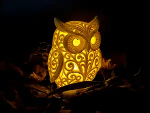 Eule im Ornament - Stil für LED-Teelicht
