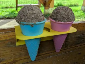 Ice Cream Cone Sandbox Mold Holder (Two Versions)