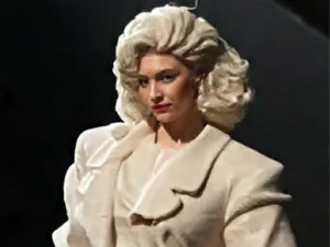 80s style retro stylish woman