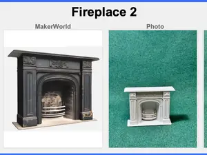 RPG • Dollhouse • Mini: Victorian Era Fireplace 2