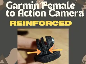 Reinforced Garmin Female to Action Camera Mount