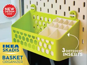 IKEA Skadis Basket Box Bin Organizer + 3 Inserts!