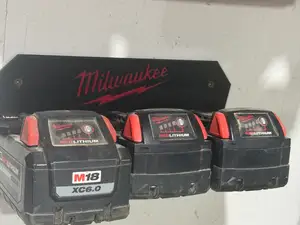 milwaukee m18 battery holder wall mount