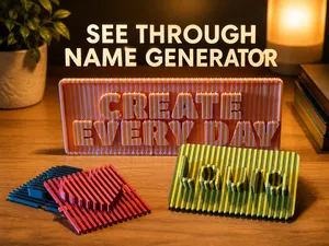 See through fidget text generator