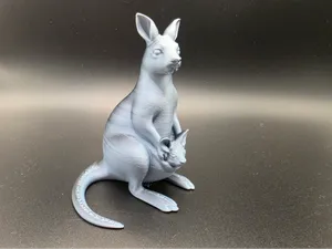 Känguru mit Baby – Realistisches Tiermodell