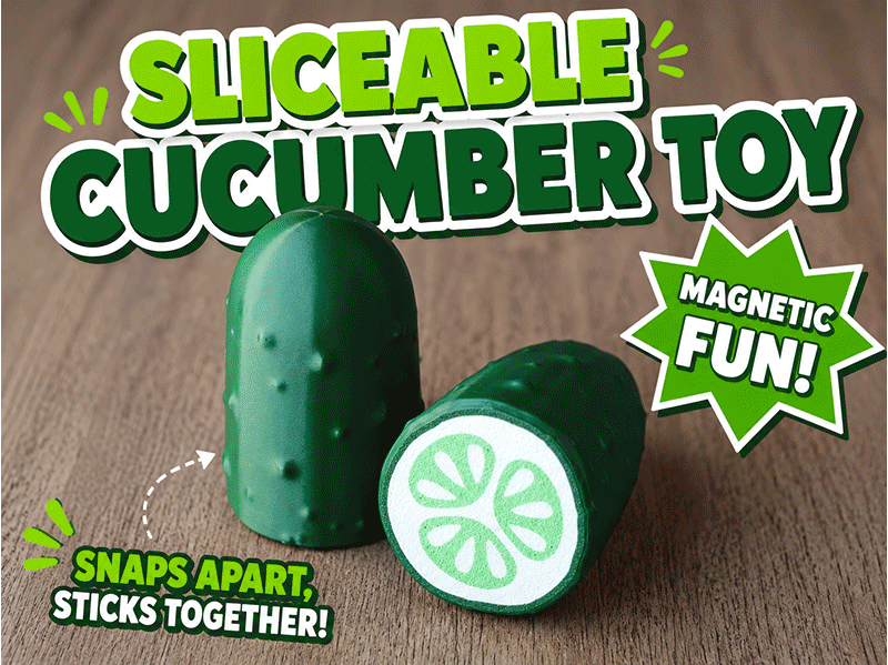 Sliceable magnetic cucumber