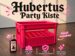 Hubertus Hubi Kiste, stapelbar - Text anpassbar!