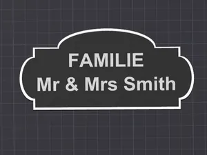 Family/Door name plate