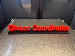 Chaos Coordinator Desk Plaque