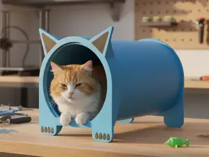 3D Printed Cat House Shelter