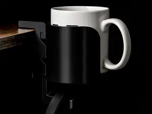 Desk Clamp Mug & Headphone Combo Holder (M6 Bolt)