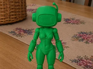Cyber Robot Girl | Android Statue Swimming Suit