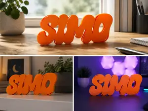 Custom 3D Name Sign – Bubble Style Text Generator