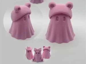 Ghost & Frog Hat ornament
