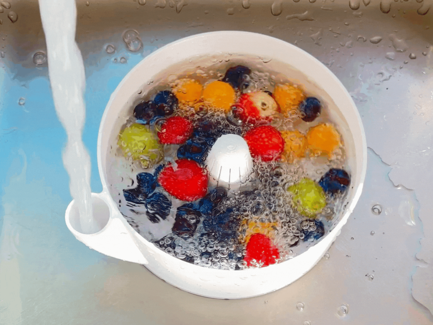 FlowWash Large Bowl – Rice, Fruit & Veggie Washer
