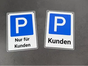 Parkplatzschild Kunden für Kundenparkplätze