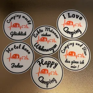 Beer Coasters Glass Drinks with Box camping Camper