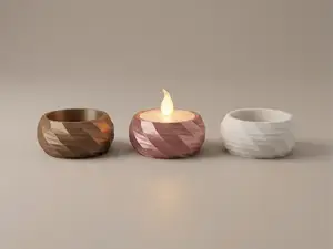 Low Poly Geometric Glow: LED Tea Light Holders