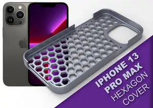 Iphone 13 Pro Max - Cover Case Hexagon design