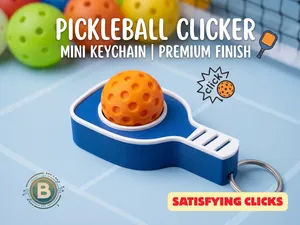 Pickleball Paddle Fidget Clicker | Two-Tone Design