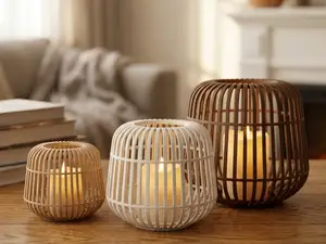 Modern Slatted Lantern | Minimalist Decor