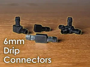 6mm Drip Irrigation Connectors (Printable)