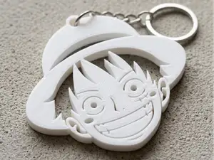Monkey D. Luffy Minimalist Silhouette Keychain