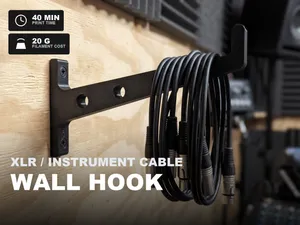 Cable Coil Wall Hook - XLR & Instrument Cables