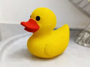 Adorable Knitted Duckling