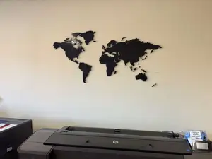 Big Mercator World Map Wall Decor Detailed128x62cm