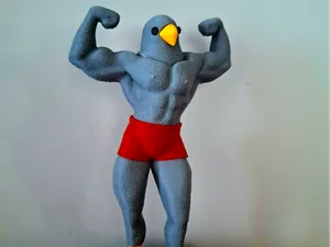 Muscle Bird Statue