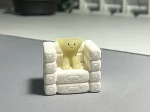 Minimalist Puffy Armchair Cozy Display for Smiski