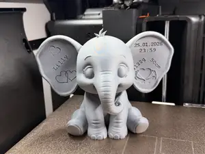 Cute Baby Elephant Birth Keepsake