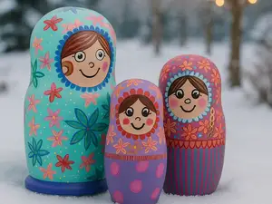 Matrjoschka Figuren 3er Set zum Anmalen