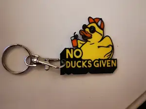 No Ducks Given - Cool Duck Quote Keychain